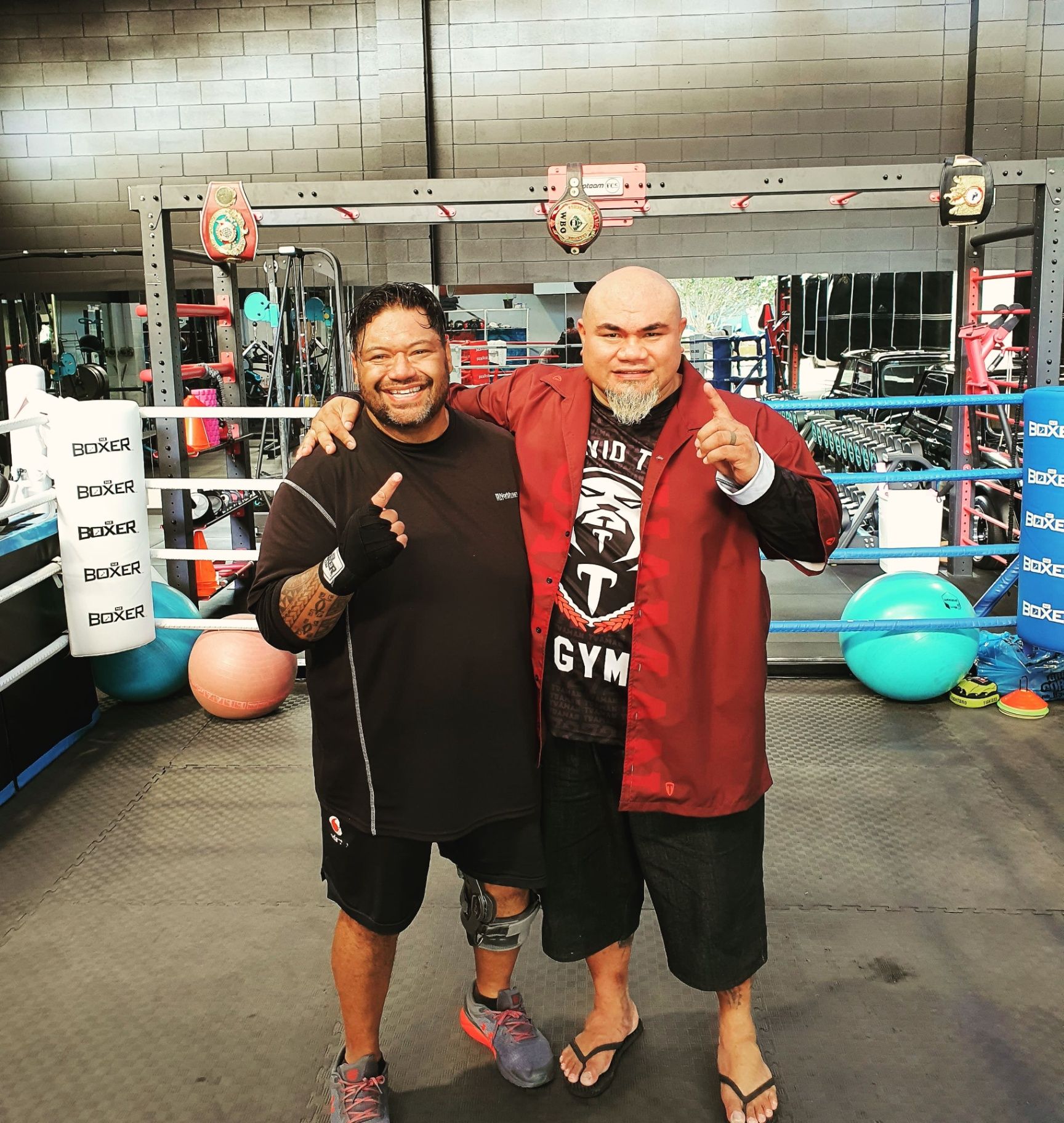 After a boxing session with David Tua